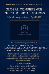 Launch announcement for the Global Conference of Ecumenical Bishops